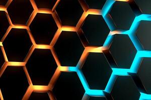 Sleek Modern Geometric Glowing Shapes Outline Background photo