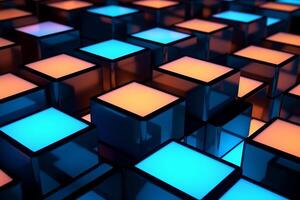 Sleek Modern Geometric Glowing Shapes Outline Background photo