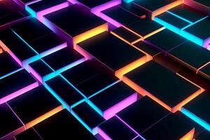 Sleek Modern Geometric Glowing Shapes Outline Background photo