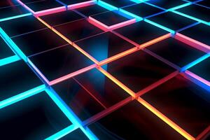Sleek Modern Geometric Glowing Shapes Outline Background photo