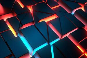 Sleek Modern Geometric Glowing Shapes Outline Background photo