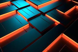 Sleek Modern Geometric Glowing Shapes Outline Background photo