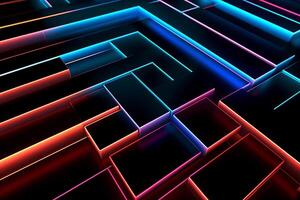 Sleek Modern Geometric Glowing Shapes Outline Background photo