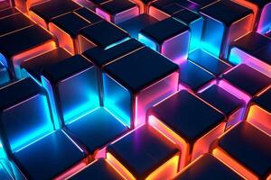 Sleek Modern Geometric Glowing Shapes Outline Background photo