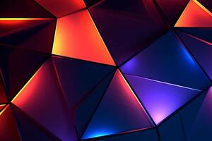Sleek Modern Geometric Glowing Shapes Outline Background photo