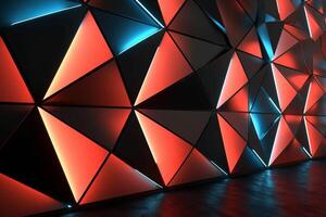 Sleek Modern Geometric Glowing Shapes Outline Background photo