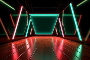 Sleek Modern Geometric Glowing Shapes Outline Background photo