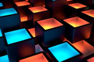 Sleek Modern Geometric Glowing Shapes Outline Background photo