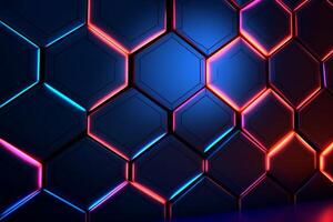 Sleek Modern Geometric Glowing Shapes Outline Background photo