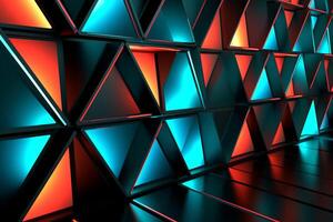 Sleek Modern Geometric Glowing Shapes Outline Background photo
