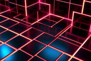 Sleek Modern Geometric Glowing Shapes Outline Background photo