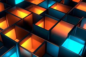 Sleek Modern Geometric Glowing Shapes Outline Background photo