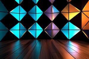 Sleek Modern Geometric Glowing Shapes Outline Background photo