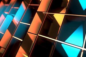Sleek Modern Geometric Glowing Shapes Outline Background photo