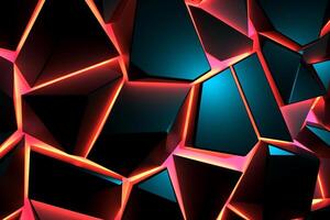 Sleek Modern Geometric Glowing Shapes Outline Background photo