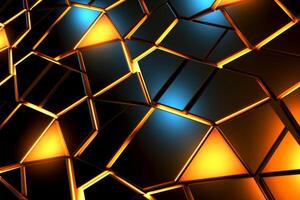 Sleek Modern Geometric Glowing Shapes Outline Background photo