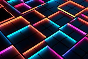 Sleek Modern Geometric Glowing Shapes Outline Background photo
