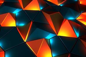 Sleek Modern Geometric Glowing Shapes Outline Background Generative AI photo