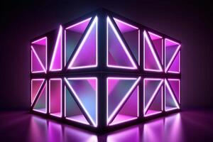 Sleek Modern Geometric Glowing Shapes Outline Background photo