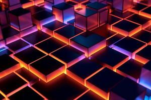 Sleek Modern Geometric Glowing Shapes Outline Background photo