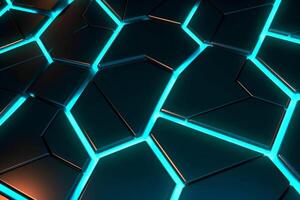 Sleek Modern Geometric Glowing Shapes Outline Background photo