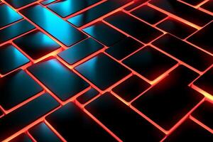 Sleek Modern Geometric Glowing Shapes Outline Background photo