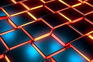 Sleek Modern Geometric Glowing Shapes Outline Background photo