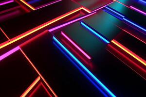 Sleek Modern Geometric Glowing Shapes Outline Background photo