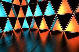 Sleek Modern Geometric Glowing Shapes Outline Background photo