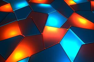 Sleek Modern Geometric Glowing Shapes Outline Background photo