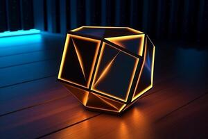 Sleek Modern Geometric Glowing Shapes Outline Background photo