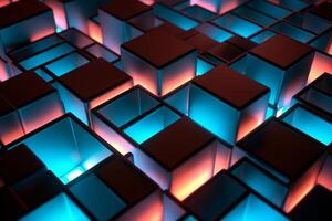 Sleek Modern Geometric Glowing Shapes Outline Background photo