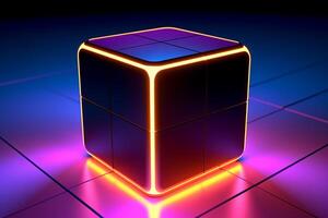 Sleek Modern Geometric Glowing Shapes Outline Background photo