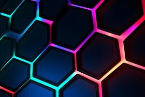 Sleek Modern Geometric Glowing Shapes Outline Background photo