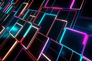 Sleek Modern Geometric Glowing Shapes Outline Background photo