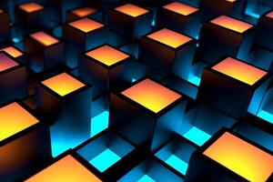 Sleek Modern Geometric Glowing Shapes Outline Background photo