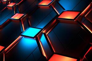 Sleek Modern Geometric Glowing Shapes Outline Background photo