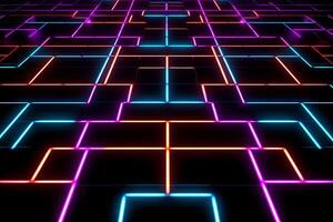 Sleek Modern Geometric Glowing Shapes Outline Background photo
