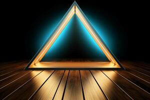 Sleek Modern Geometric Glowing Shapes Outline Background photo
