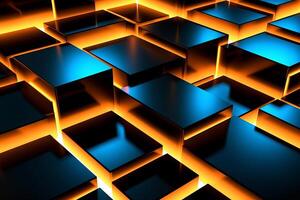 Sleek Modern Geometric Glowing Shapes Outline Background photo