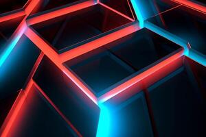 Sleek Modern Geometric Glowing Shapes Outline Background photo