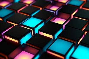 Sleek Modern Geometric Glowing Shapes Outline Background photo