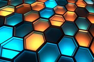 Sleek Modern Geometric Glowing Shapes Outline Background photo