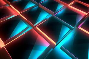 Sleek Modern Geometric Glowing Shapes Outline Background photo
