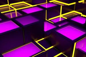 Sleek Modern Geometric Glowing Shapes Outline Background photo