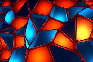 Sleek Modern Geometric Glowing Shapes Outline Background photo