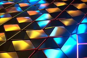 Sleek Modern Geometric Glowing Shapes Outline Background photo