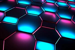 Sleek Modern Geometric Glowing Shapes Outline Background photo