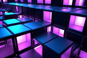 Sleek Modern Geometric Glowing Shapes Outline Background photo
