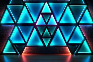 Sleek Modern Geometric Glowing Shapes Outline Background photo